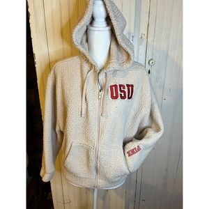 VS PINK OSU Sherpa Zip Jacket- Gently used
